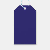 Gold & Dunkelblau Farbe Professionell Schlicht Eig Geschenkanhänger (Rückseite)