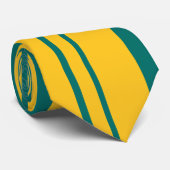 Gold, dunkelgrüne Retro-Krawatte Krawatte (Gerollt)