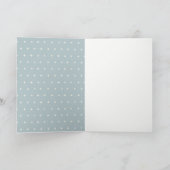 Gold Dusky Blue Beachy Starfish Baby Shower Dankeskarte (Innenseite)