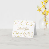 Gold Dust Confetti Elegantes Skript Vielen Dank Karte (Gelbe Blume)