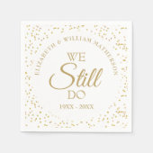 Gold Dust Confetti Neuer Jubiläum Serviette (Vorderseite)