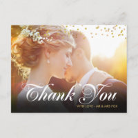 Gold Dust Confetti Script Vielen Dank Foto