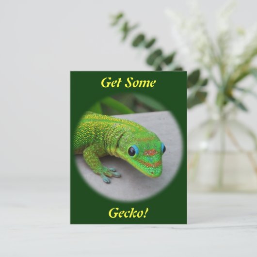 Gold Dust Day Gecko – Audition and Get Some Gecko Postkarte (Stehend Vorderseite)