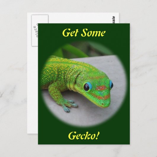 Gold Dust Day Gecko – Audition and Get Some Gecko Postkarte (Vorne/Hinten)