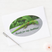 Gold Dust Day Gecko - Audition und Gecko holen Ovaler Aufkleber (Umschlag)