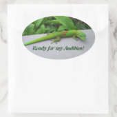 Gold Dust Day Gecko - Audition und Gecko holen Ovaler Aufkleber (Tasche)