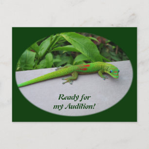 Gold Dust Day Gecko - Audition und Gecko holen Postkarte