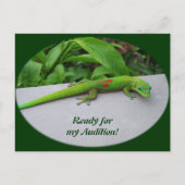 Gold Dust Day Gecko - Audition und Gecko holen Postkarte (Vorderseite)