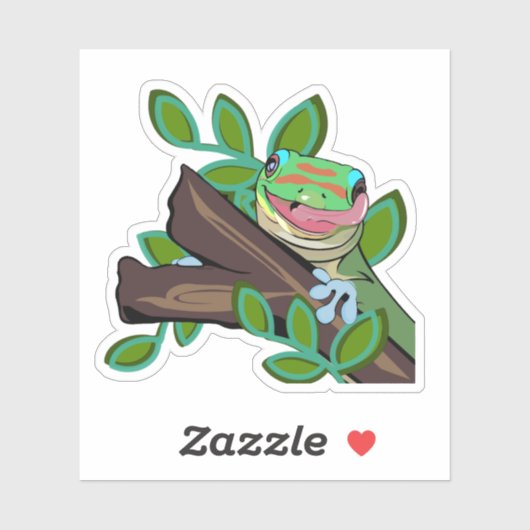 GOLD DUST DAY GECKO AUFKLEBER (Blatt)