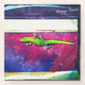 Gold Dust Day Gecko Glasuntersetzer (Vorderseite)