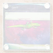 Gold Dust Day Gecko Glasuntersetzer (Rückseite)