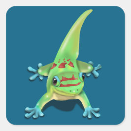 Gold Dust Day Gecko Quadratischer Aufkleber