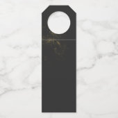 Gold Dust & Konturen Wedding Cheers Blk/Gld ID835 Flaschenanhänger (Rückseite)