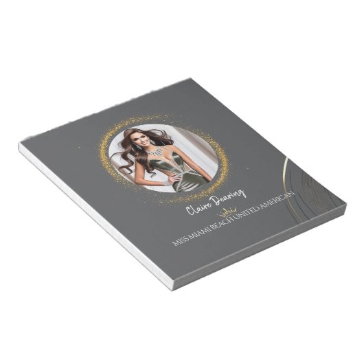 Gold Dust Pageant Titleholder Photo Notepad Notizblock (angewinkelt)