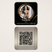 Gold Dust QR Code Foto-Profilkarte (Vorne & Hinten)