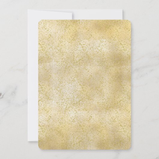 Gold Dust Sparkle Confetti Brautparty Einladung (Rückseite)