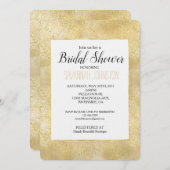 Gold Dust Sparkle Confetti Brautparty Einladung (Vorne/Hinten)