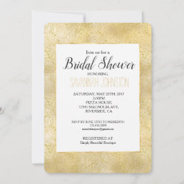 Gold Dust Sparkle Confetti Brautparty Einladung