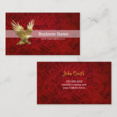 Gold Eagle in der Samt-Rot-Visitenkarte Visitenkarte (Vorne/Hinten)