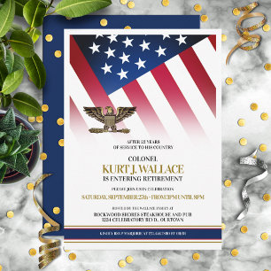 Gold Eagle Militär-Ruhestandsfeier Einladung
