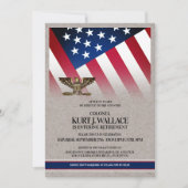 Gold Eagle Militärische Party Einladung (Vorderseite)