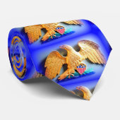 Gold Eagles Blue Krawatte (Gerollt)