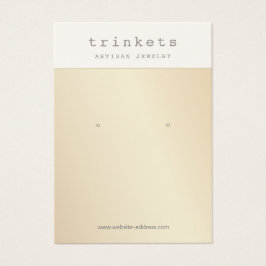Gold Earring Juwelier Display Card