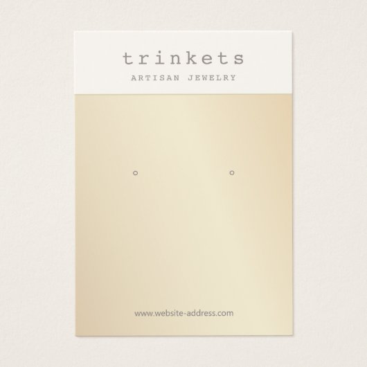Gold Earring Juwelier Display Card (Vorderseite)