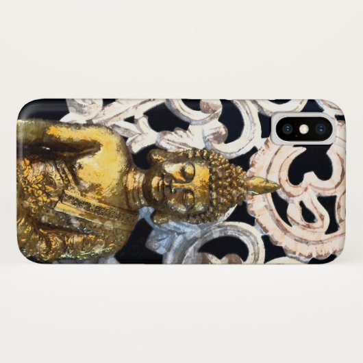 Gold Earth Buddha OM Om Mantra Ajna Meditation Case-Mate iPhone Hülle (Rückseite (Horizontal))