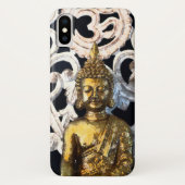 Gold Earth Buddha OM Om Mantra Ajna Meditation Case-Mate iPhone Hülle (Rückseite)