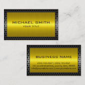 Gold Edelstahl Moderne Metallgrenze Visitenkarte (Vorne/Hinten)