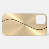 Gold Edelstahlmetall Case-Mate iPhone Hülle (Rückseite (Horizontal))