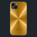 Gold Edelstahlmetall Case-Mate iPhone Hülle<br><div class="desc">Gold Edelstahl Metall. Bitte entfernen / ändern Sie "Elizabeth" vor dem Kauf. Design ist auf anderen Produkten erhältlich.</div>