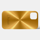 Gold Edelstahlmetall Case-Mate iPhone Hülle (Rückseite (Horizontal))