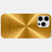 Gold Edelstahlmetall Case-Mate iPhone Hülle (Rückseite (Horizontal))