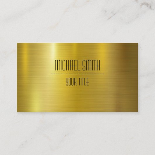 Gold Edelstahlmetall Visitenkarte (Vorderseite)