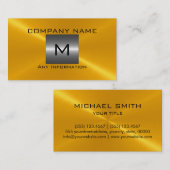 Gold Edelstahlmetall Visitenkarte (Vorne/Hinten)