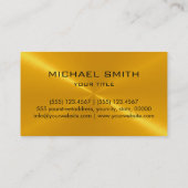 Gold Edelstahlmetall Visitenkarte (Rückseite)