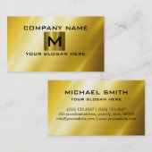 Gold Edelstahlmetall Visitenkarte (Vorne/Hinten)