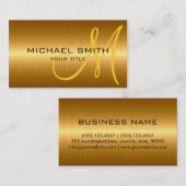 Gold Edelstahlmetall Visitenkarte (Vorne/Hinten)