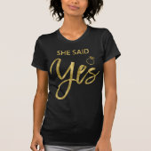 Gold Effect Junggeselinnen-Abschied Shirts sagte s (Vorderseite)