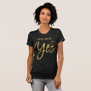 Gold Effect Junggeselinnen-Abschied Shirts sagte s
