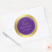 Gold Effect Lila Plum Soy Candles Packaging Runder Aufkleber (Umschlag)