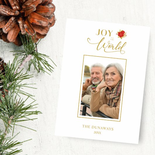 Gold Effect Minimalistisch Chic Poinsettias Foto