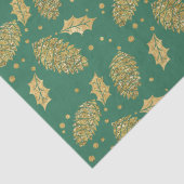 Gold Effect Pine Cones auf Green Seidenpapier (Detail)