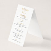 Gold-Effekt-Blätter Hochzeitsempfang (Vorderseite)