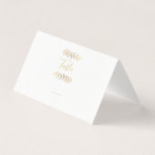 Gold-Effekt-Blätter Tischnummer-Karte (Vorderseite)