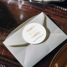 Gold-Effekt-Blätter und Zweige Hochzeit danke