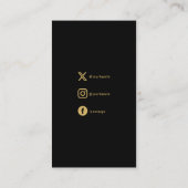 Gold-Effekt Dank soziale Links einfügen Karte (Rückseite)