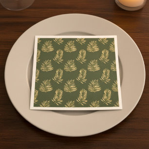 Gold-Effekt-Farnblatt-Partyserviette Serviette